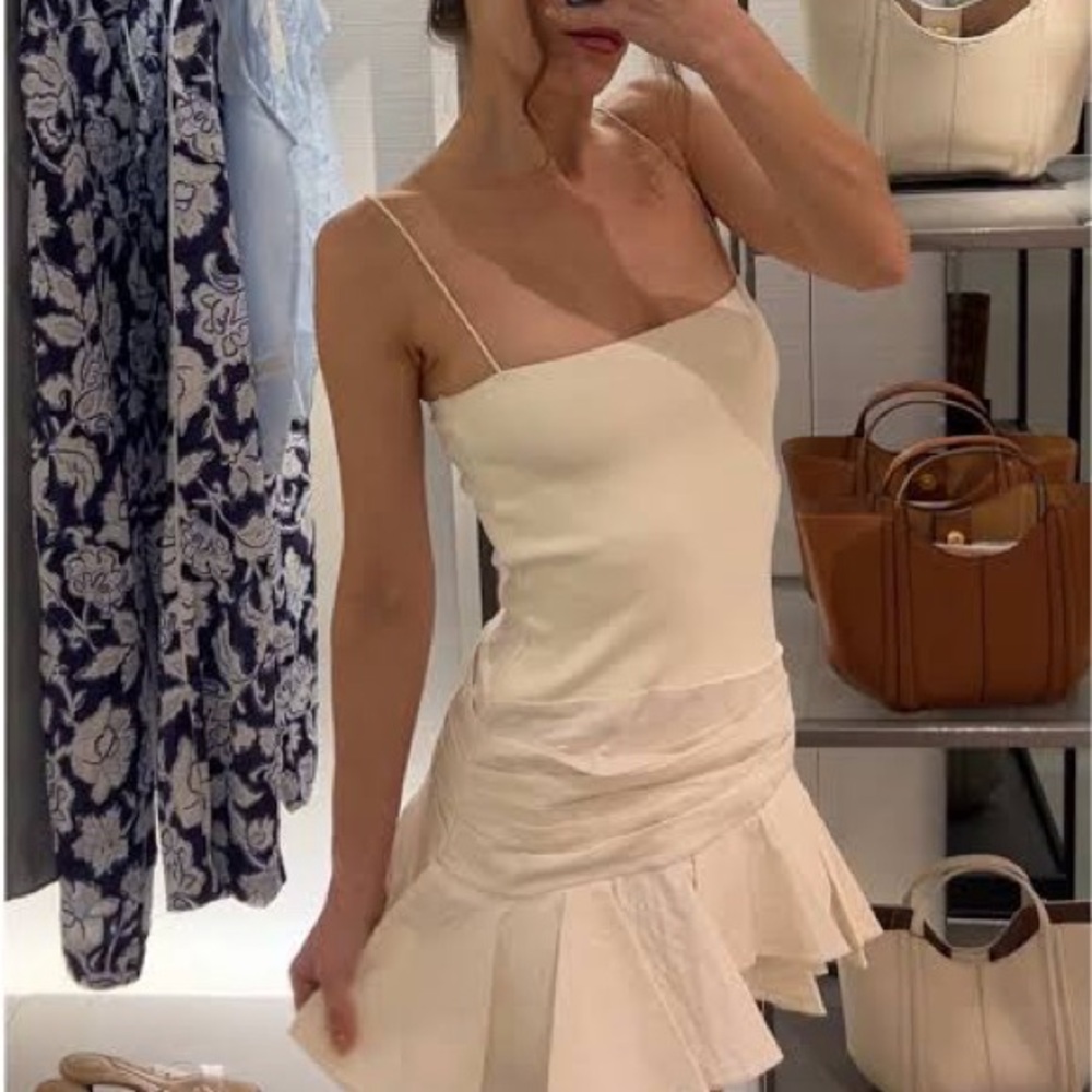 Zara Cream Mini Dress NWT